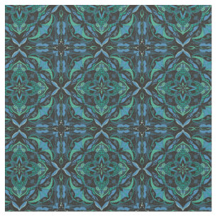 Tecido Azulejo Espanhol Azulejo Azulejo Azul-Cor-de-Água