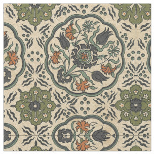 Tecido Azulejo Floral Decorativo
