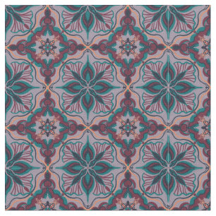 Tecido Azulejo Geométrico Watercolor Marrople Purple