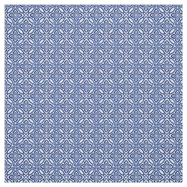 Tecido Azulejo Italiano Da Vintage Azul E Branco (Modelo)