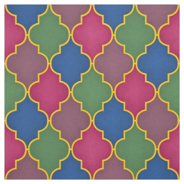 Tecido Azulejo Lilac marroquino (grande escala) (Modelo)