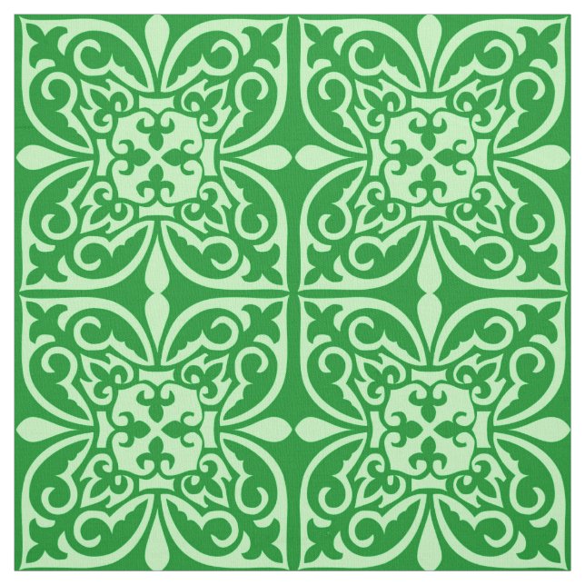 Tecido Azulejo marroquino - esmerald green (Modelo)