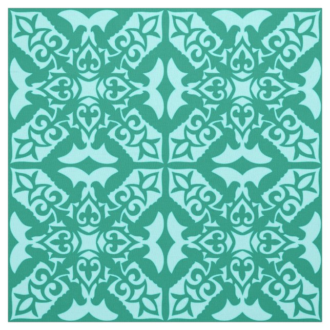 Tecido Azulejo marroquino - turquesa e aqua (Modelo)
