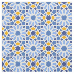 Tecido Azulejo Talavera Telha