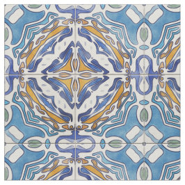 Tecido Azulejos azuis