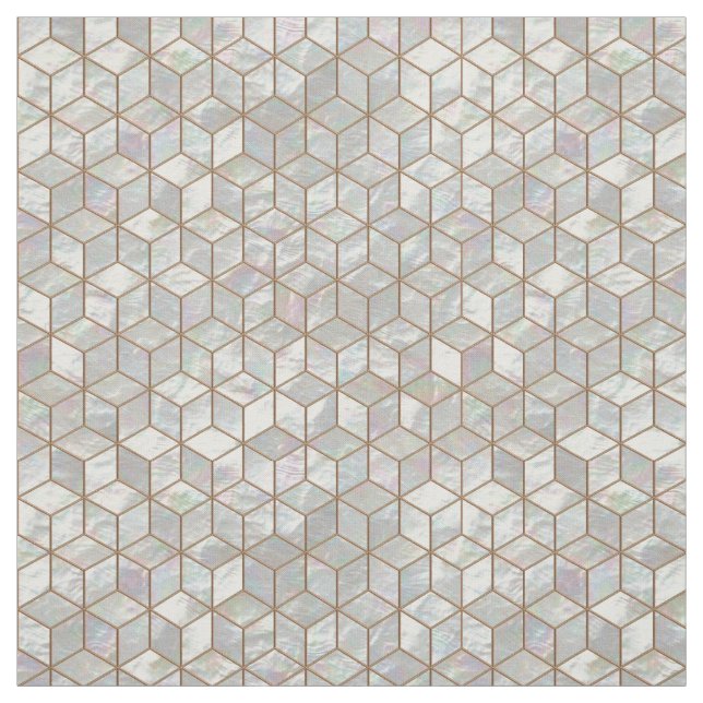 Tecido Azulejos da madrepérola (Modelo)