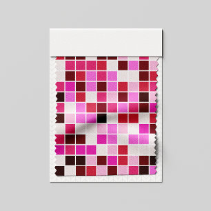 Tecido Azulejos de Piscina, Azulejos Mosaico Rosa, Padrão