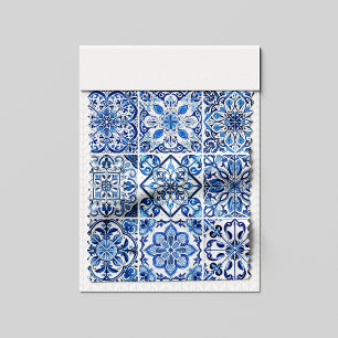 Tecido Azulejos do Mediterrâneo, Portugal, Azulejo, Majol