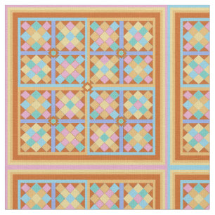 Tecido Azulejos do rosa do Terracotta e da edredão da