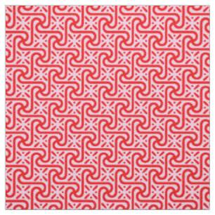Tecido azulejos egípcios, profundas e rosas claro