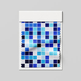 Tecido Azulejos piscinas, Azulejos Mosaicos Azuis, Padrão