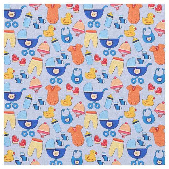 Tecido Baby Boy Design em azul (Detalhe)