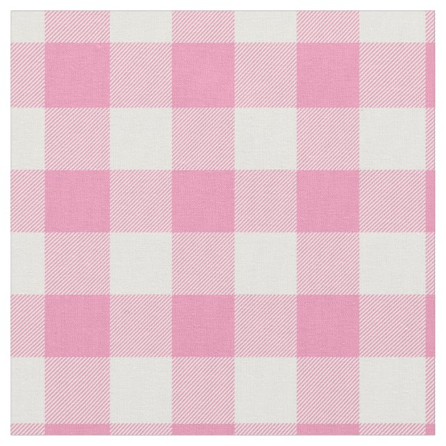 Tecido Baby Pink & White Gingham Plaid (Detalhe)
