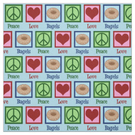 Tecido Bagels do amor da paz