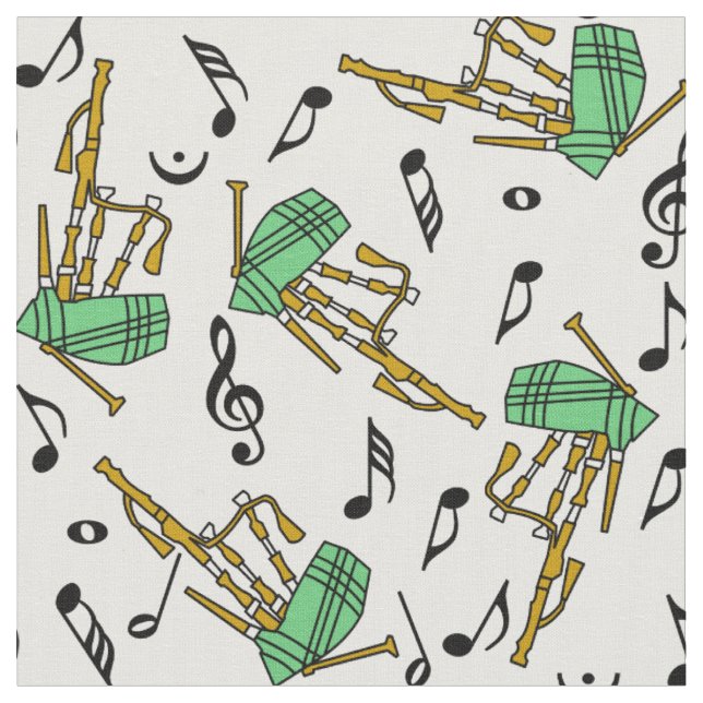 Tecido Bagpipe Music Notes Pattern (Detalhe)