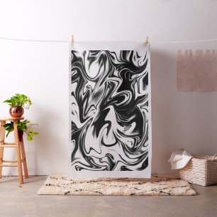 Tecido Balas de Alcaçuz Mármore Preto Branco, Material de