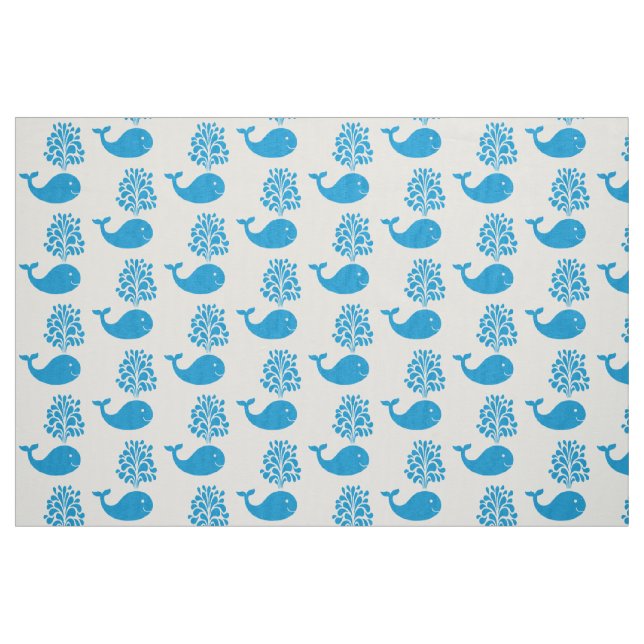 Tecido Baleia engraçada (Fat Quarter)