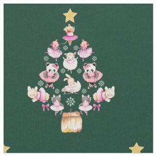 Tecido Balés Ballerina Árvore de Natal