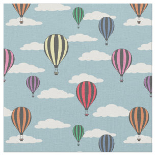 Tecido Balões de ar quente coloridos
