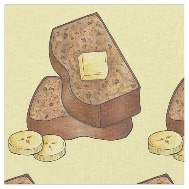 Tecido Banana Bread Loaf Manteiga Baker Comida (Detalhe)