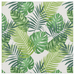 Tecido Banana Tropical Monstera Palm Fern Folaves