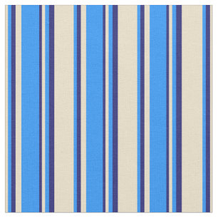 Tecido Bandas coloridas azuis, cor azul e azul-meia-noite