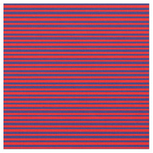 Tecido Bandas coloridas de vermelho e azul-escuro