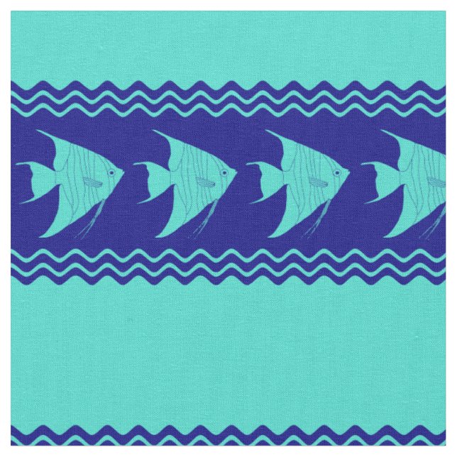 Tecido Bandas-de-água-azul-turquesa (Detalhe)