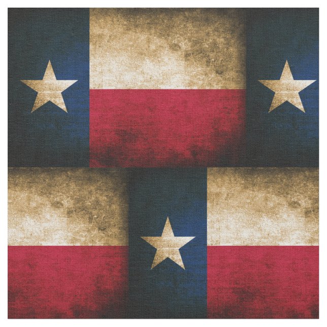 Tecido Bandeira afligida vintage de Texas (Detalhe)