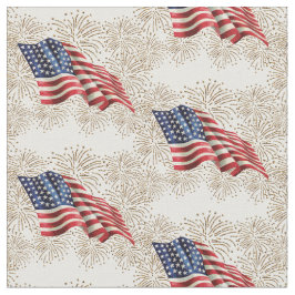 Tecido Bandeira americana do vintage com os