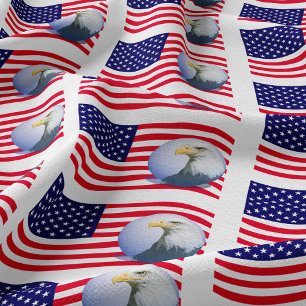 Tecido Bandeira Americana E Águia