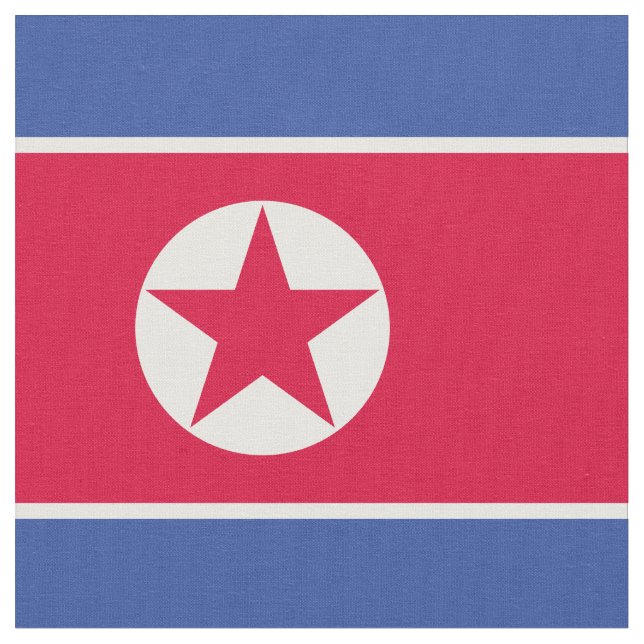 Tecido Bandeira da Coreia do Norte (Detalhe)