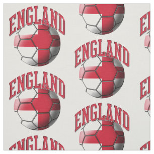 Tecido Bandeira da Inglaterra - Padrão de Bola de Futebo