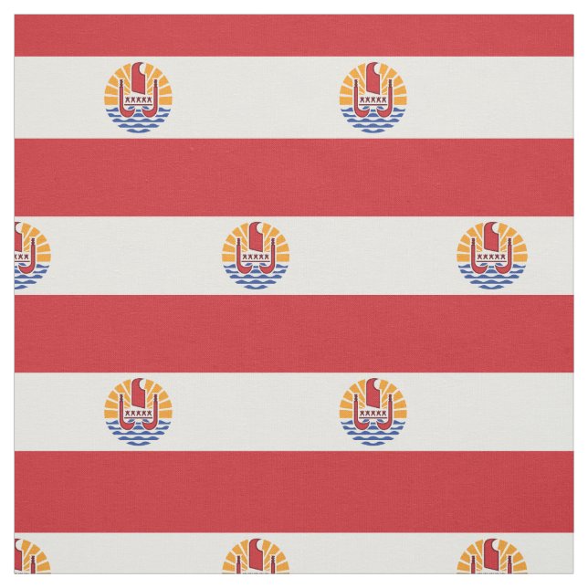 Tecido Bandeira da Polinésia Francesa (Modelo)
