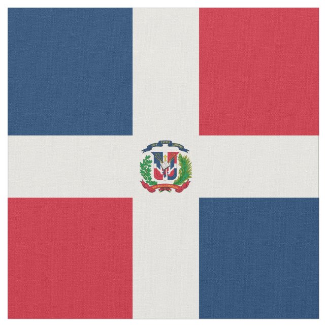 Tecido Bandeira da República Dominicana (Detalhe)