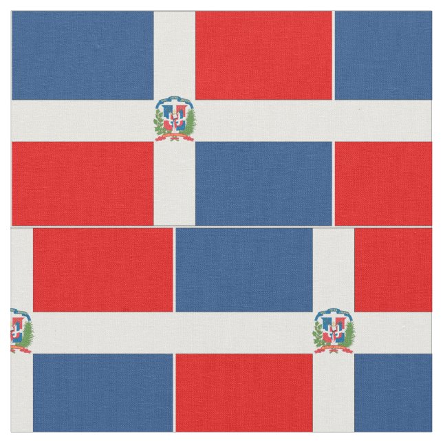 Tecido Bandeira da República Dominicana (Detalhe)