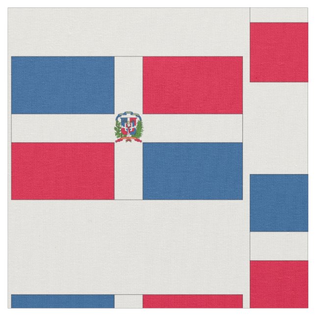 Tecido Bandeira da República Dominicana (Detalhe)
