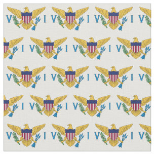 Tecido Bandeira das Ilhas Virgens Americanas (1,5" W x 1"