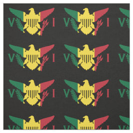 Tecido Bandeira das Ilhas Virgens Americanas, rasta, Verd