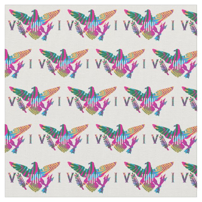 Tecido Bandeira das Ilhas Virgens dos EUA (Pequenas Folha (Detalhe)