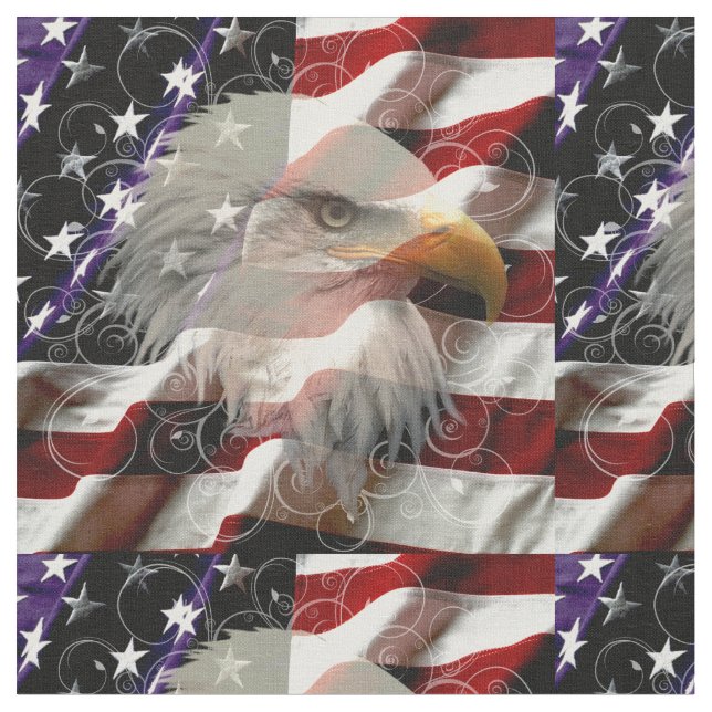 Tecido Bandeira de Águia Americana (Detalhe)