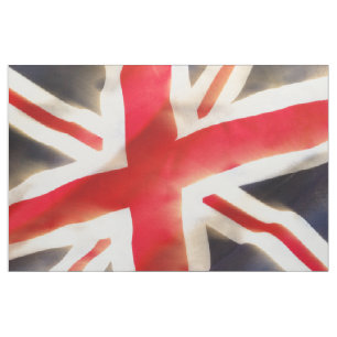 Tecido Bandeira de jack da União acenando no vento