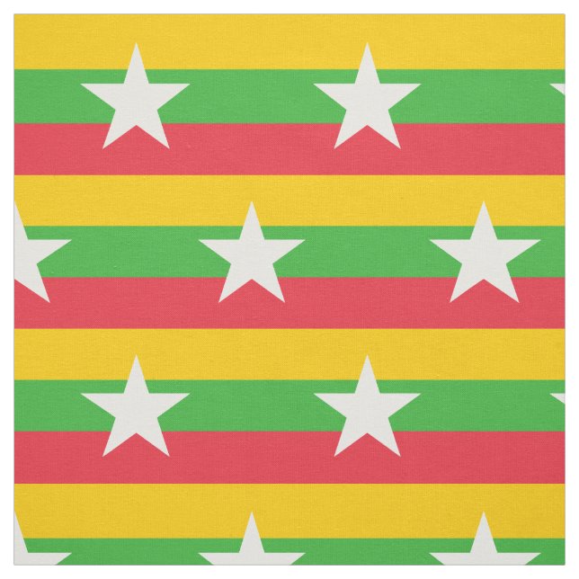 Tecido Bandeira de Myanmar (Modelo)