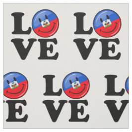 Tecido Bandeira de sorriso de Haiti do amor