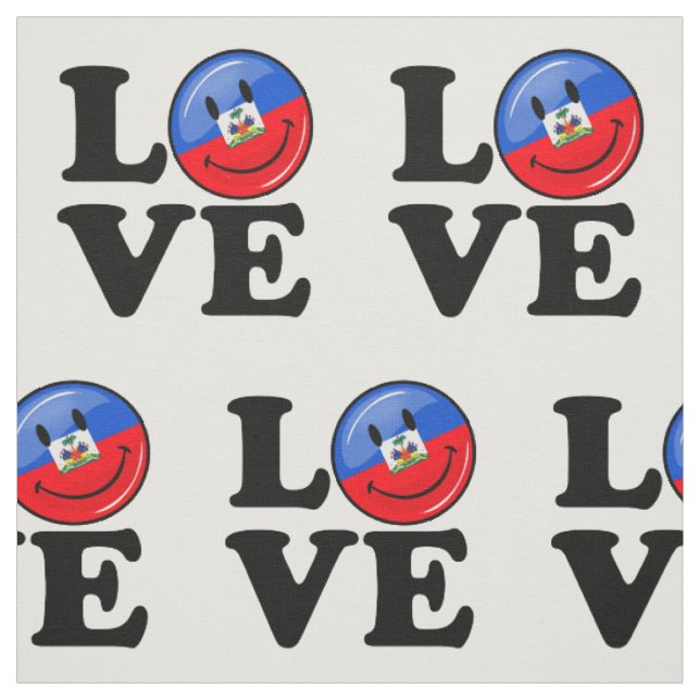 Tecido Bandeira de sorriso de Haiti do amor (Modelo)