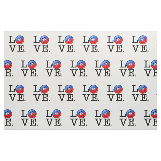 Tecido Bandeira de sorriso de Haiti do amor (Fat Quarter)