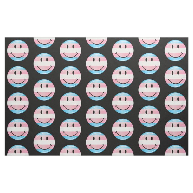 Tecido Bandeira de sorriso redonda do Transgender (Fat Quarter)