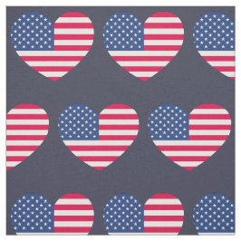 Tecido Bandeira do American Flag Heart Patriotic USA Bann