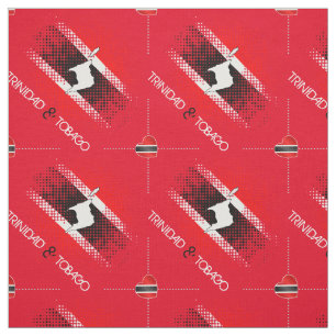 Tecido Bandeira do Coração com Padrão de Pontos de Trinid