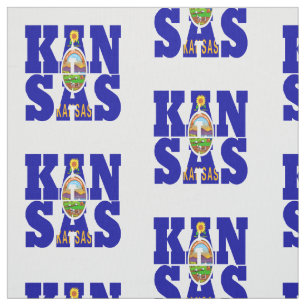 Tecido Bandeira do estado americano de Kansas
